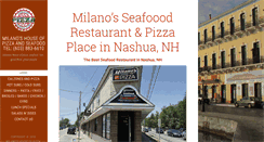 Desktop Screenshot of milanospizzanashua.com