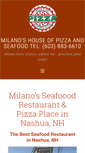 Mobile Screenshot of milanospizzanashua.com
