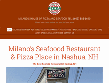 Tablet Screenshot of milanospizzanashua.com